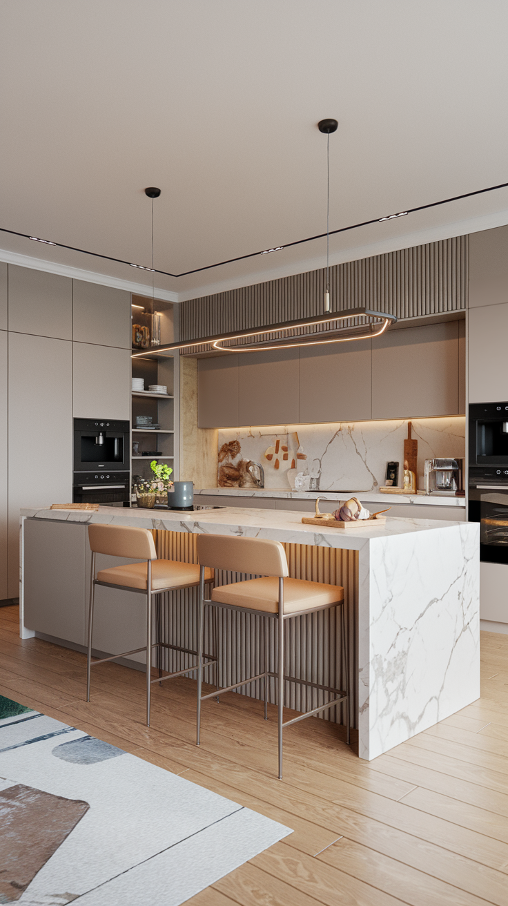 Дизайн open concept kitchen living room для компактних приміщень